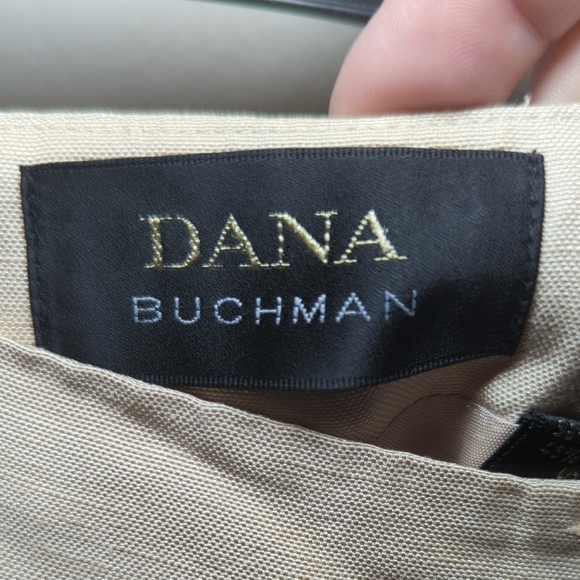 Dana Buchman Cream Linen-Silk Blend Pants Straight Leg Women's Size 6 - Picture 2 of 5